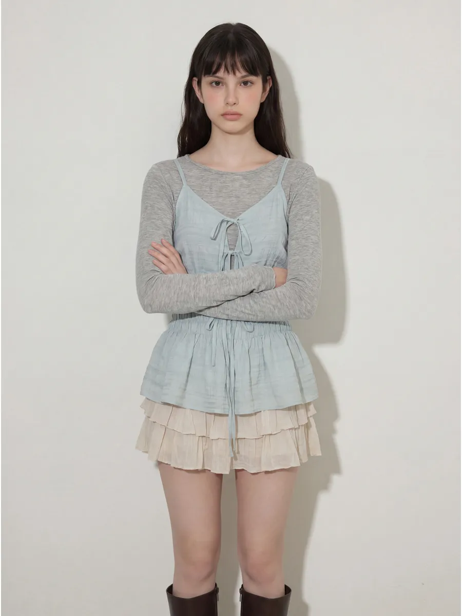 민소매 모델 착용 이미지-S1L17