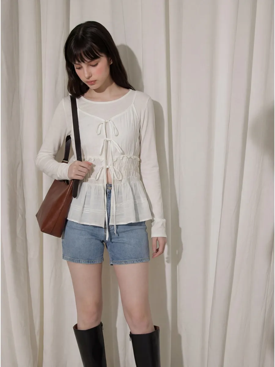 민소매 모델 착용 이미지-S1L8