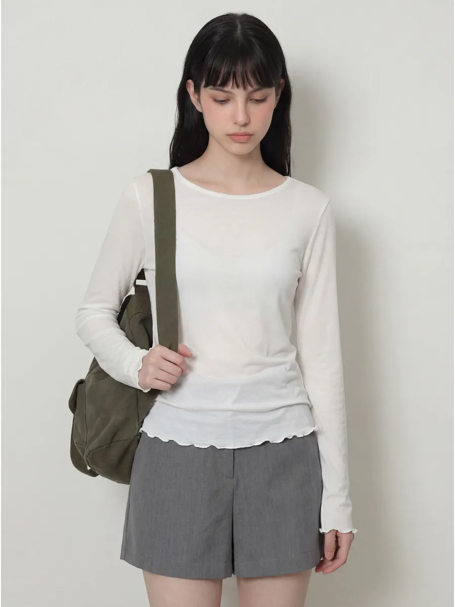 긴팔 티셔츠 모델 착용 이미지-S1L9