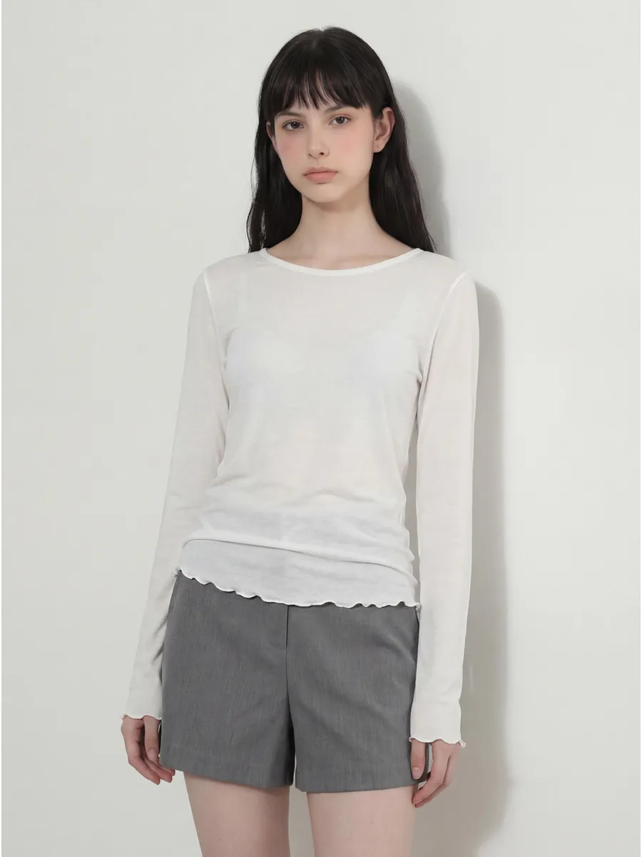 긴팔 티셔츠 모델 착용 이미지-S1L7