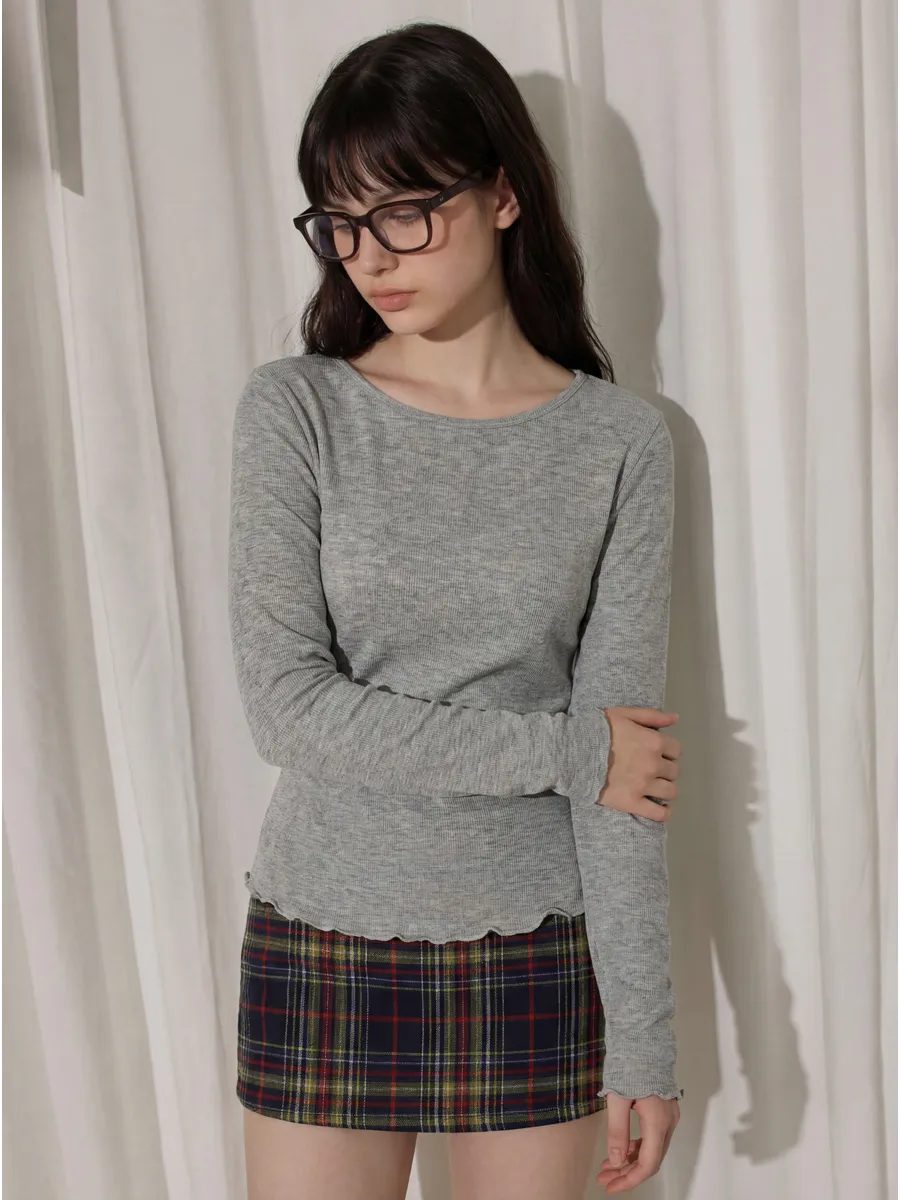 긴팔 티셔츠 모델 착용 이미지-S1L17