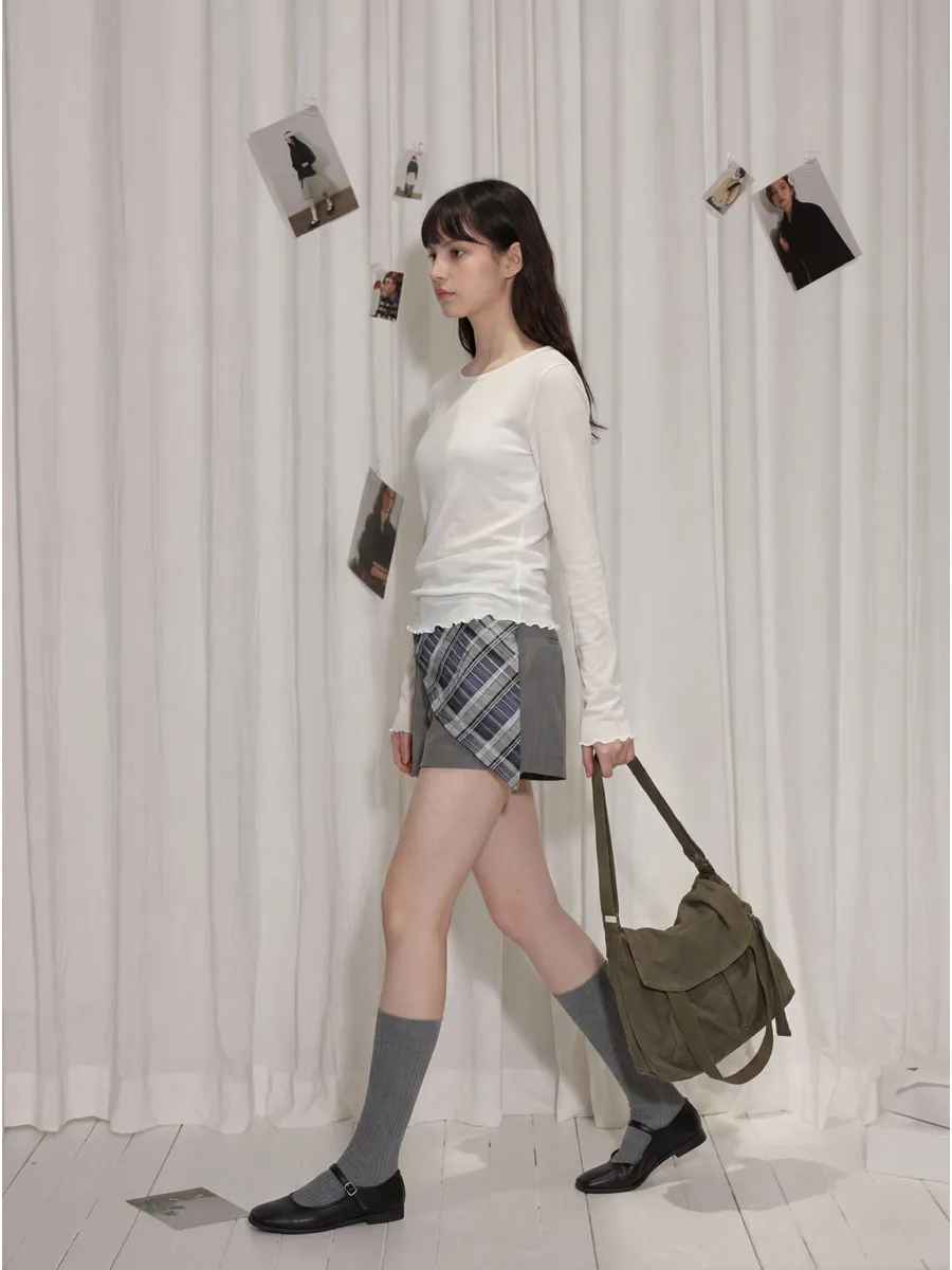 긴팔 티셔츠 모델 착용 이미지-S1L12