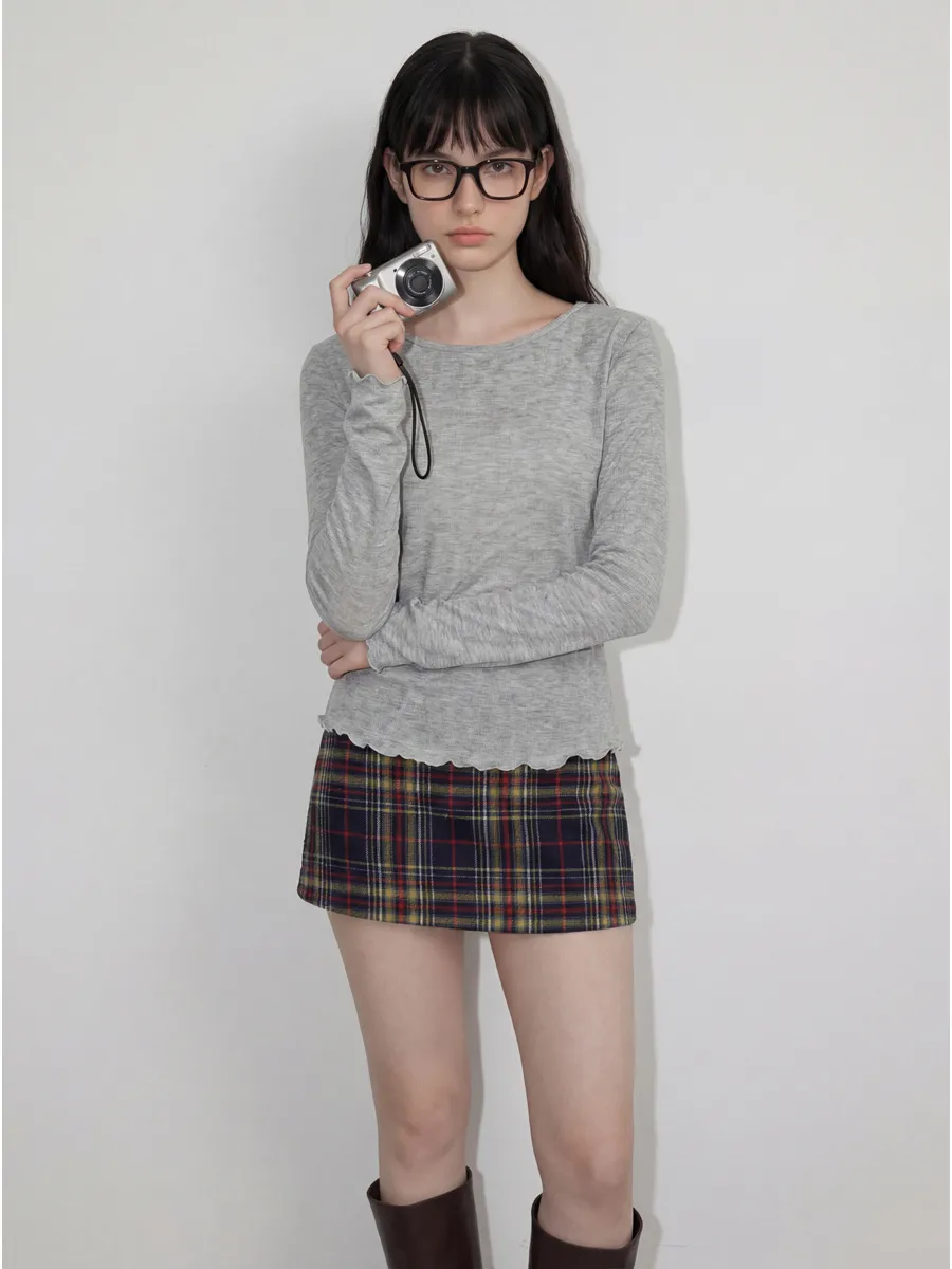 긴팔 티셔츠 모델 착용 이미지-S1L19