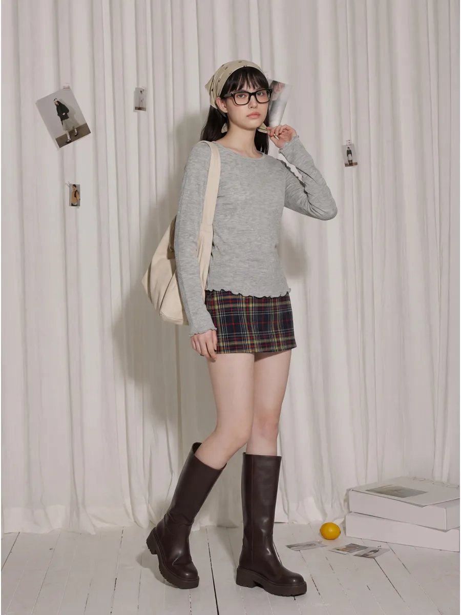 긴팔 티셔츠 모델 착용 이미지-S1L22