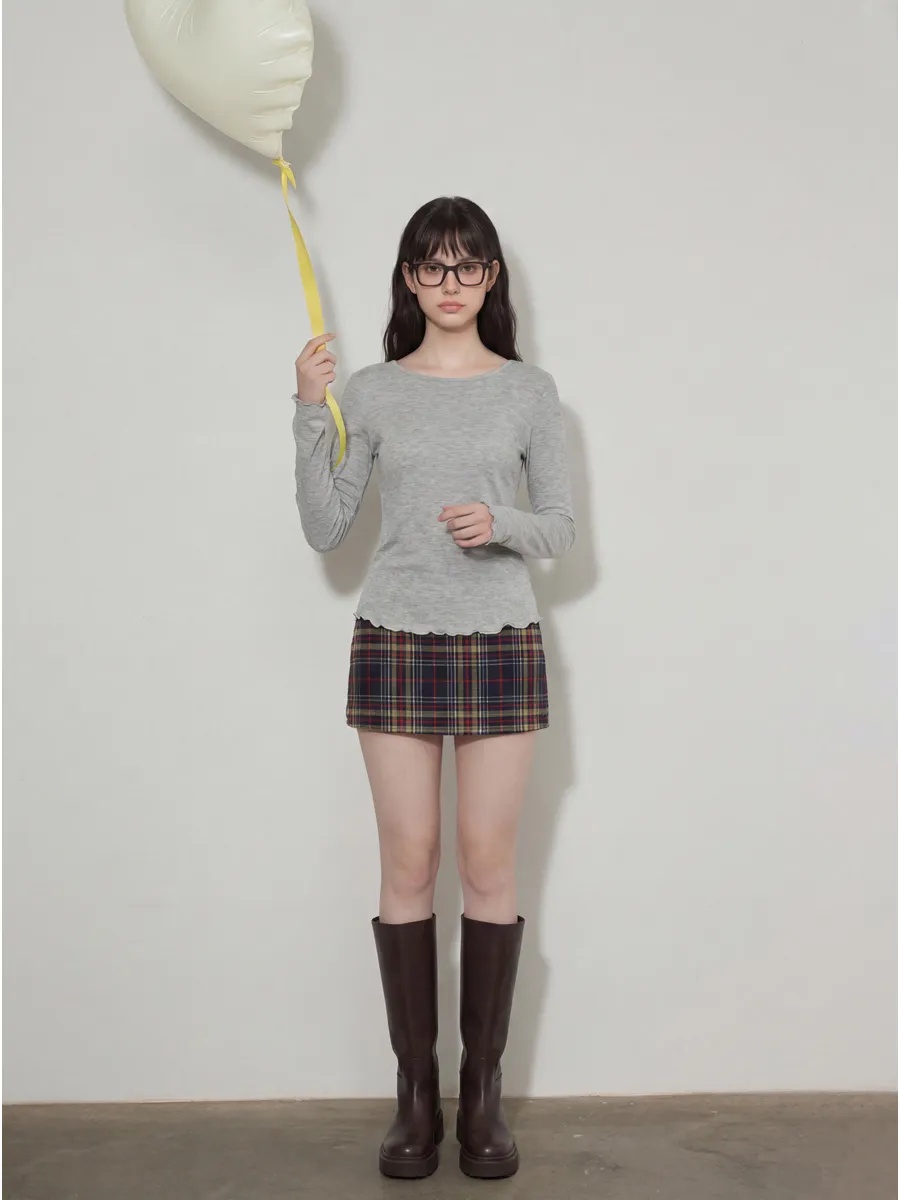 긴팔 티셔츠 모델 착용 이미지-S1L37