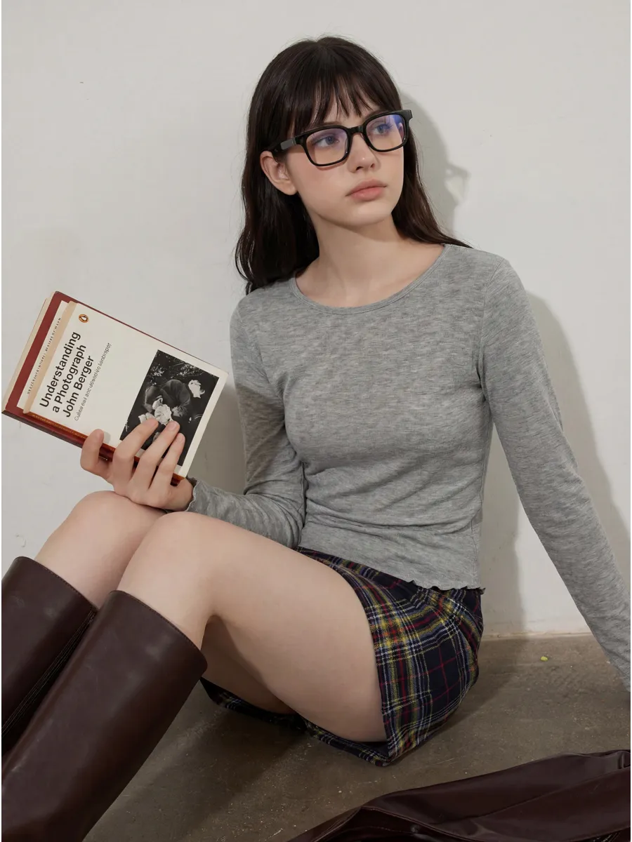 긴팔 티셔츠 모델 착용 이미지-S1L20