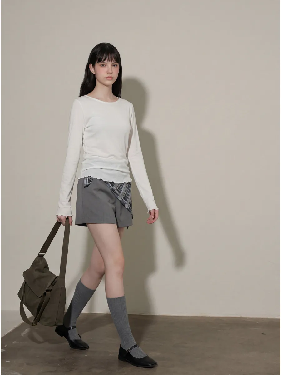 긴팔 티셔츠 모델 착용 이미지-S1L16