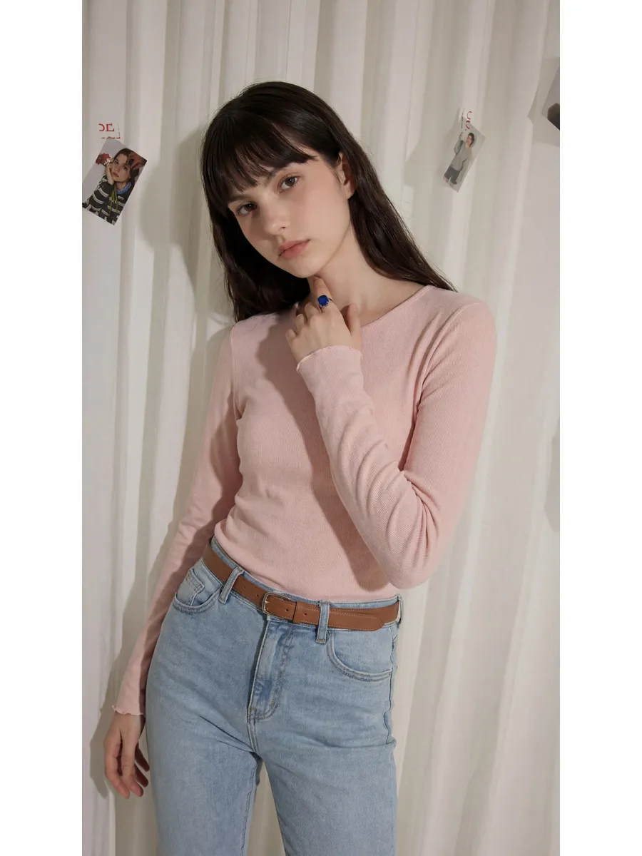 긴팔 티셔츠 모델 착용 이미지-S1L24