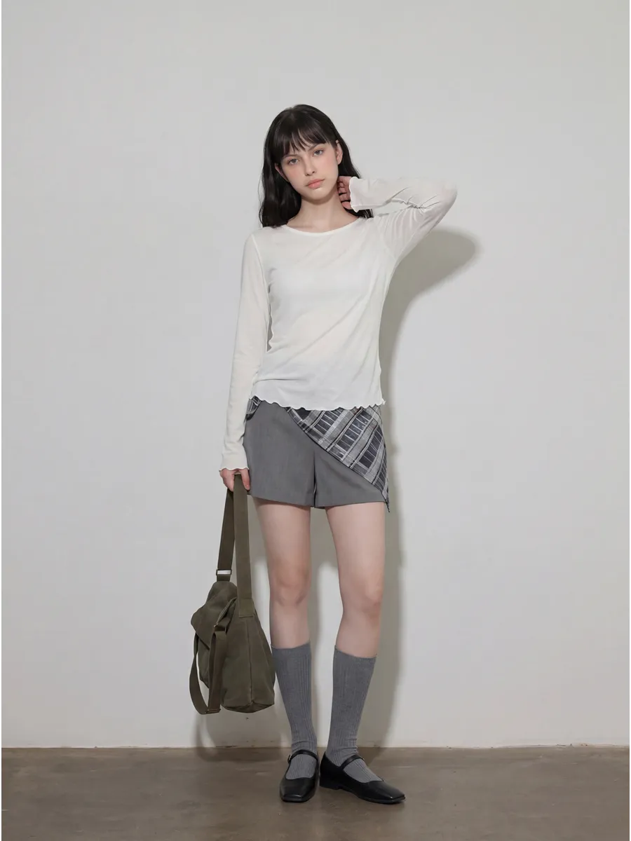 긴팔 티셔츠 모델 착용 이미지-S1L10