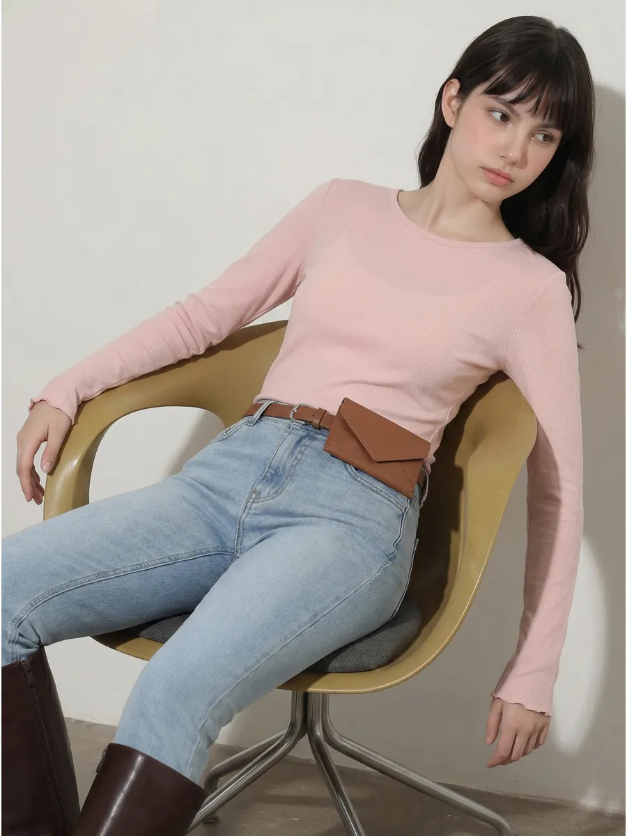 긴팔 티셔츠 모델 착용 이미지-S1L27