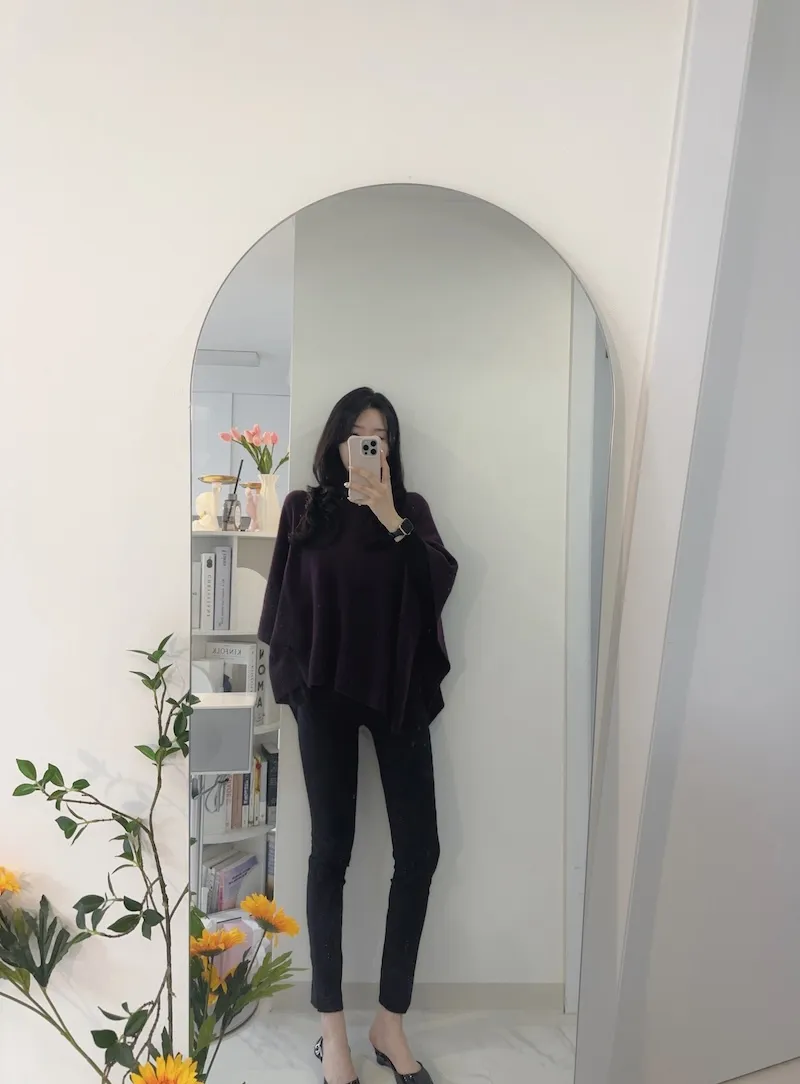 긴팔 티셔츠 모델 착용 이미지-S1L63