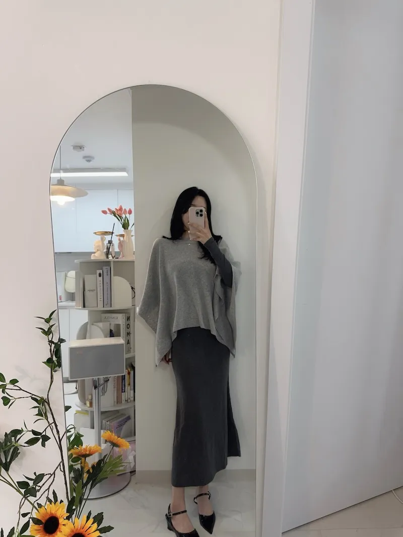 긴팔 티셔츠 모델 착용 이미지-S1L66