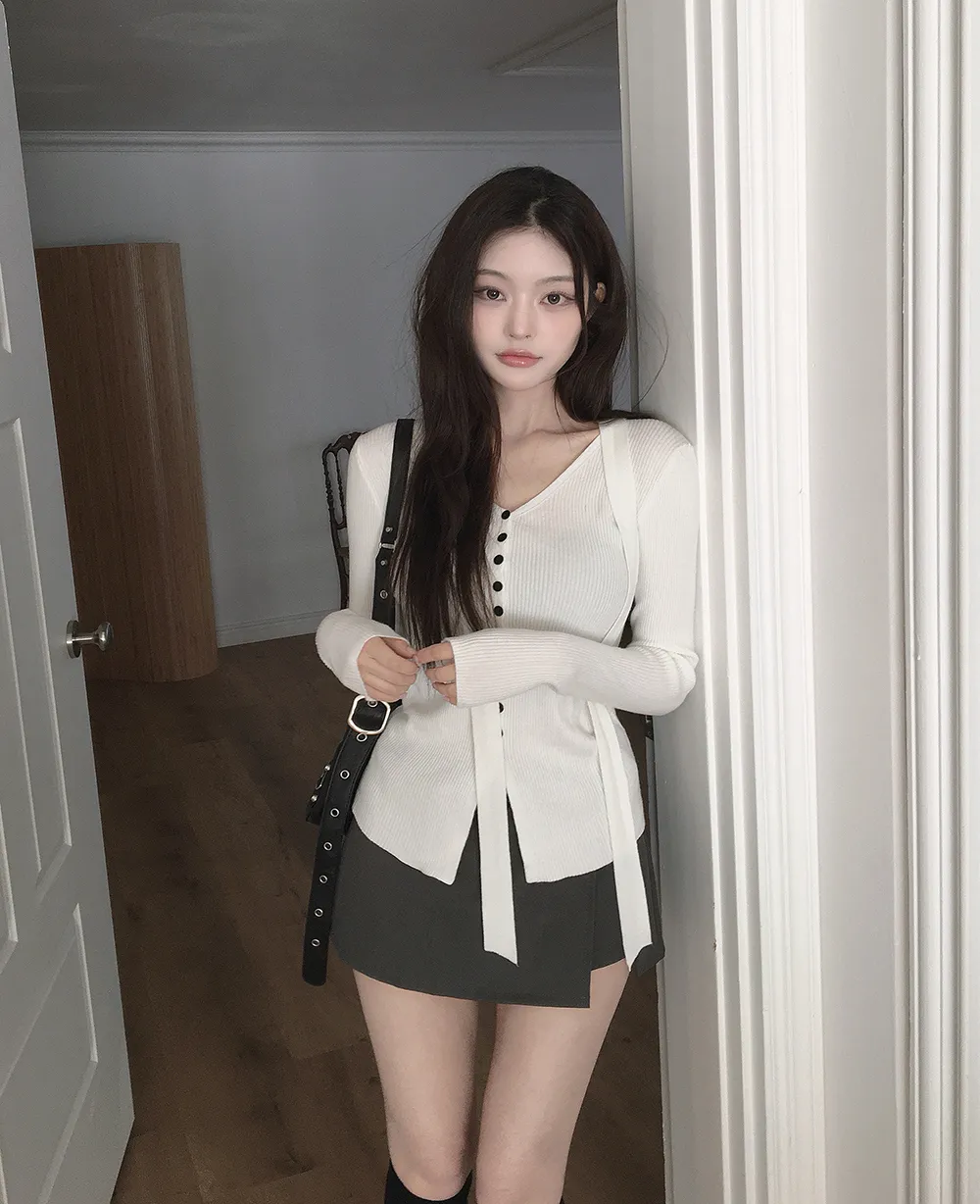 카디건 모델 착용 이미지-S2L38