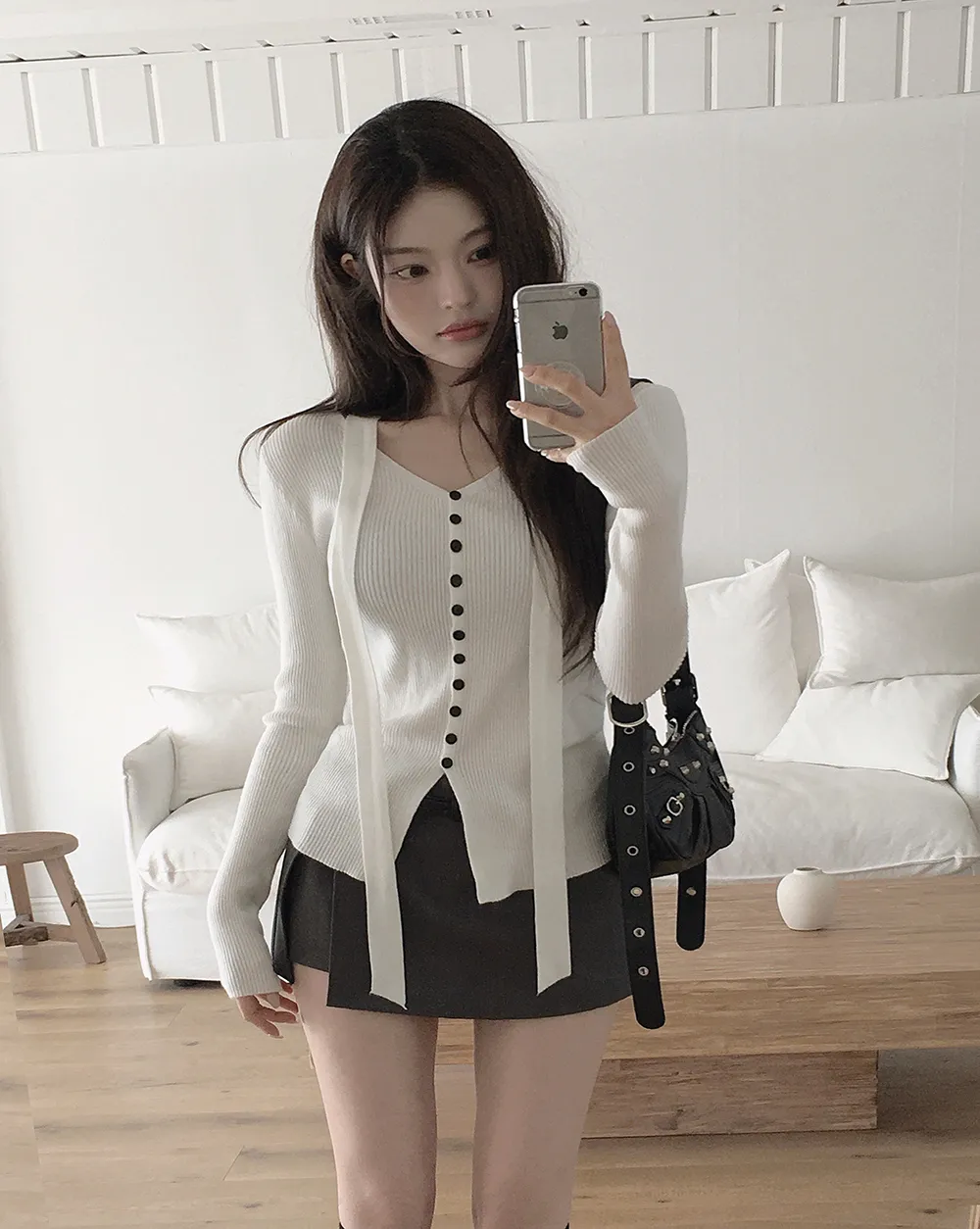 카디건 모델 착용 이미지-S2L35