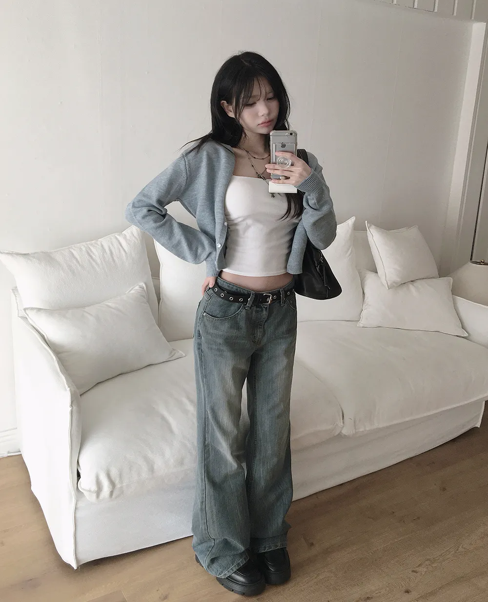 카디건 모델 착용 이미지-S3L40