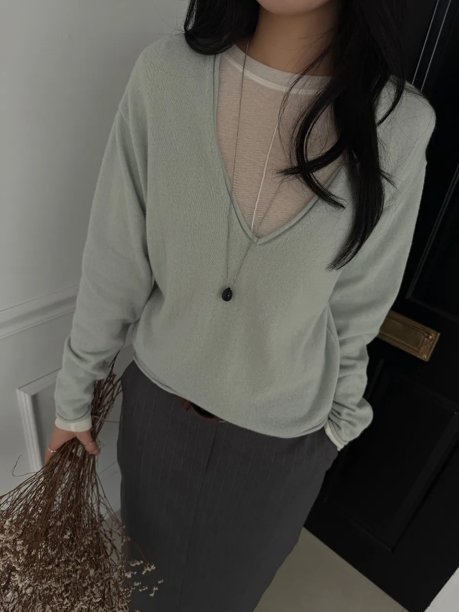 긴팔 티셔츠 모델 착용 이미지-S1L14