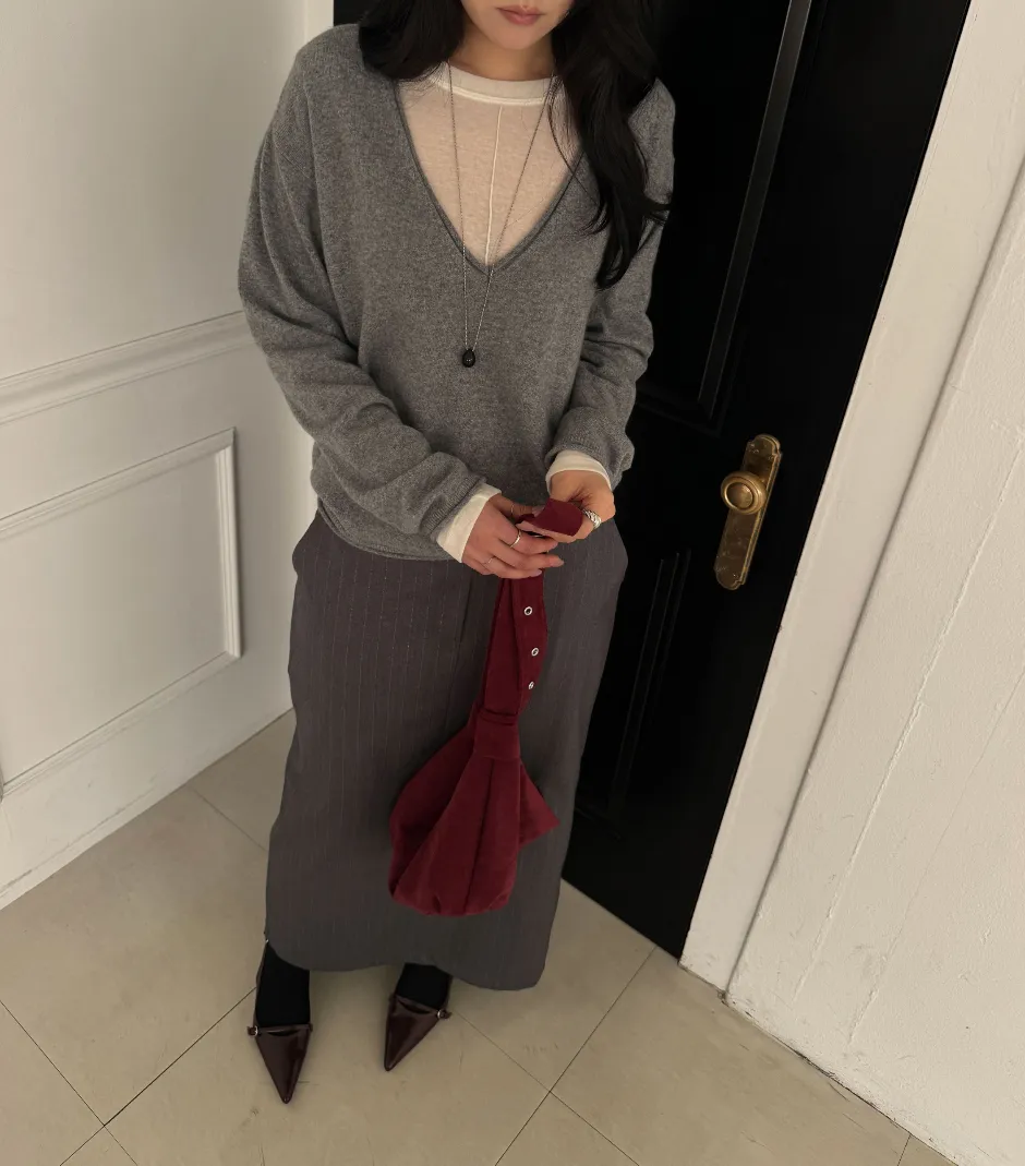 긴팔 티셔츠 모델 착용 이미지-S1L25