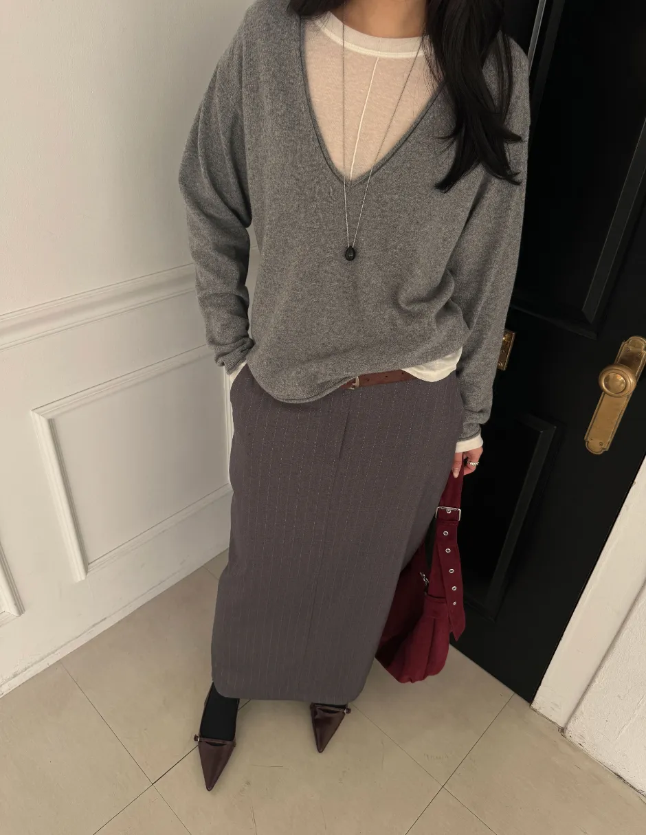 긴팔 티셔츠 모델 착용 이미지-S1L22