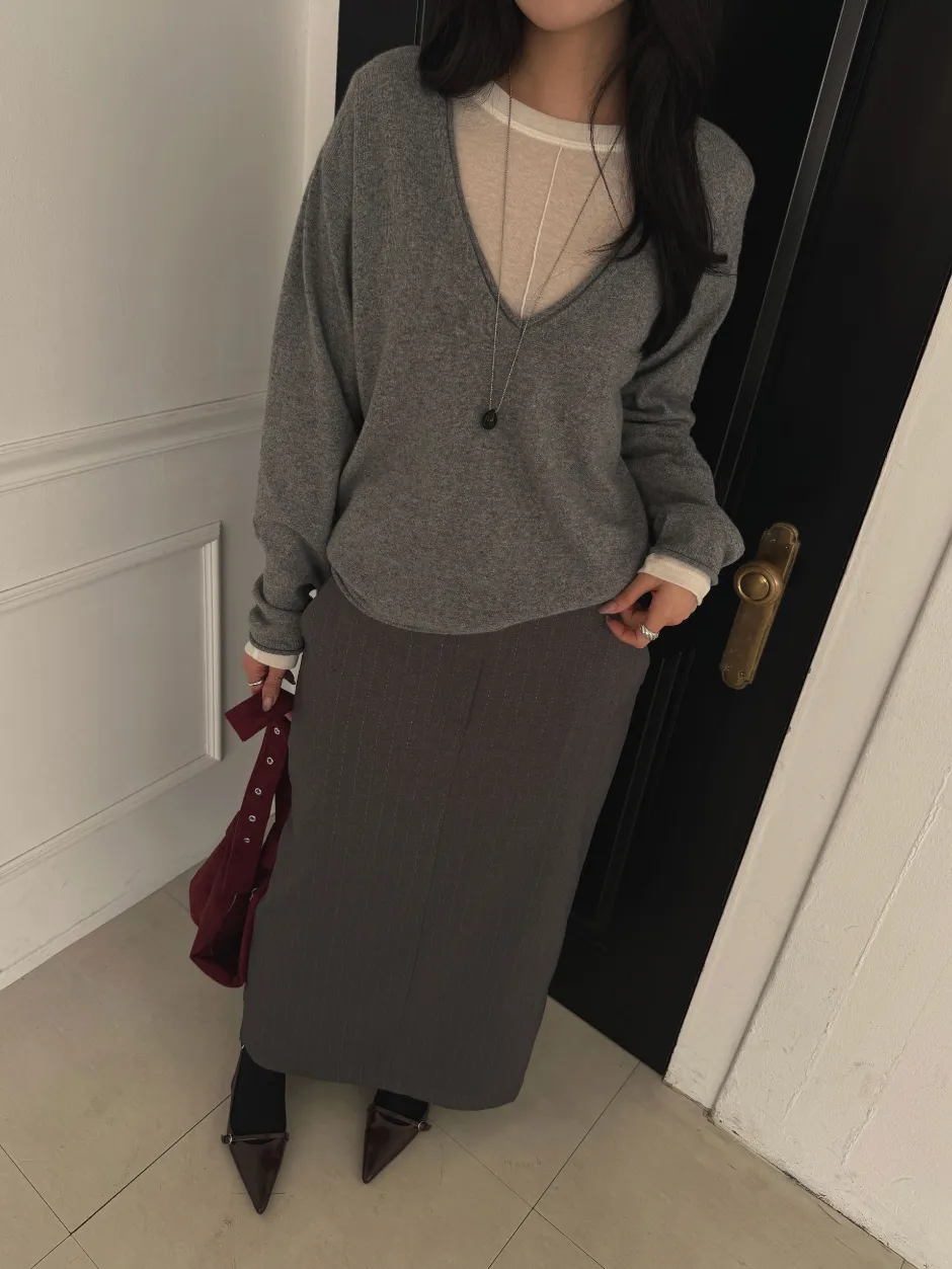 긴팔 티셔츠 모델 착용 이미지-S1L23