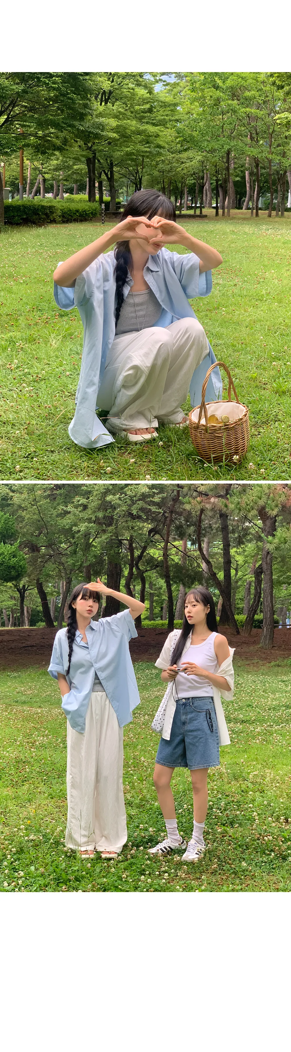 런던무드 오버핏 반팔셔츠