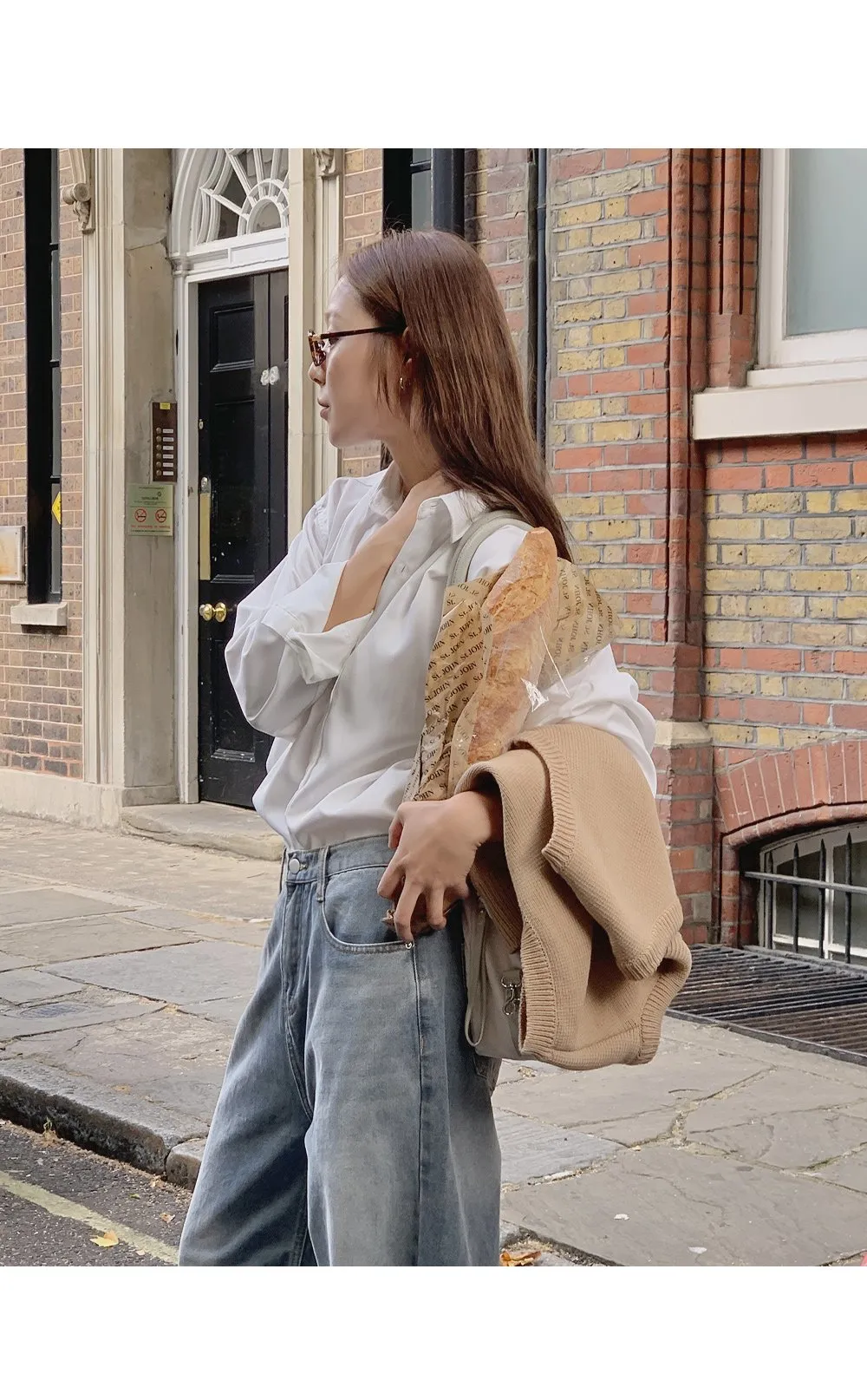 런던무드 오버핏 반팔셔츠