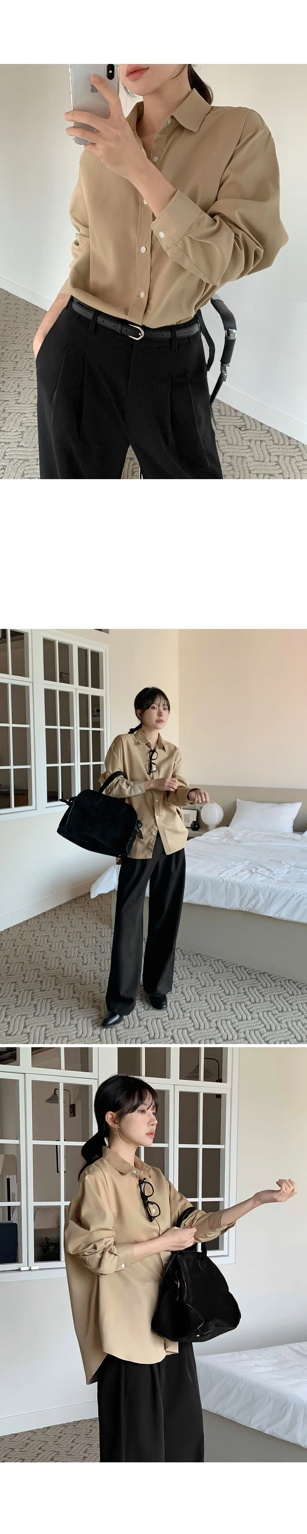 런던무드 오버핏 반팔셔츠