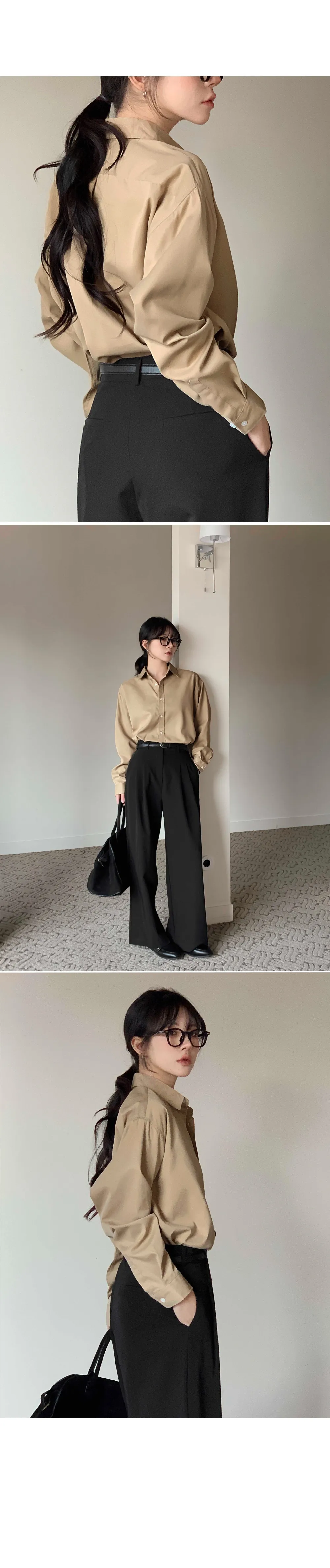 런던무드 오버핏 반팔셔츠