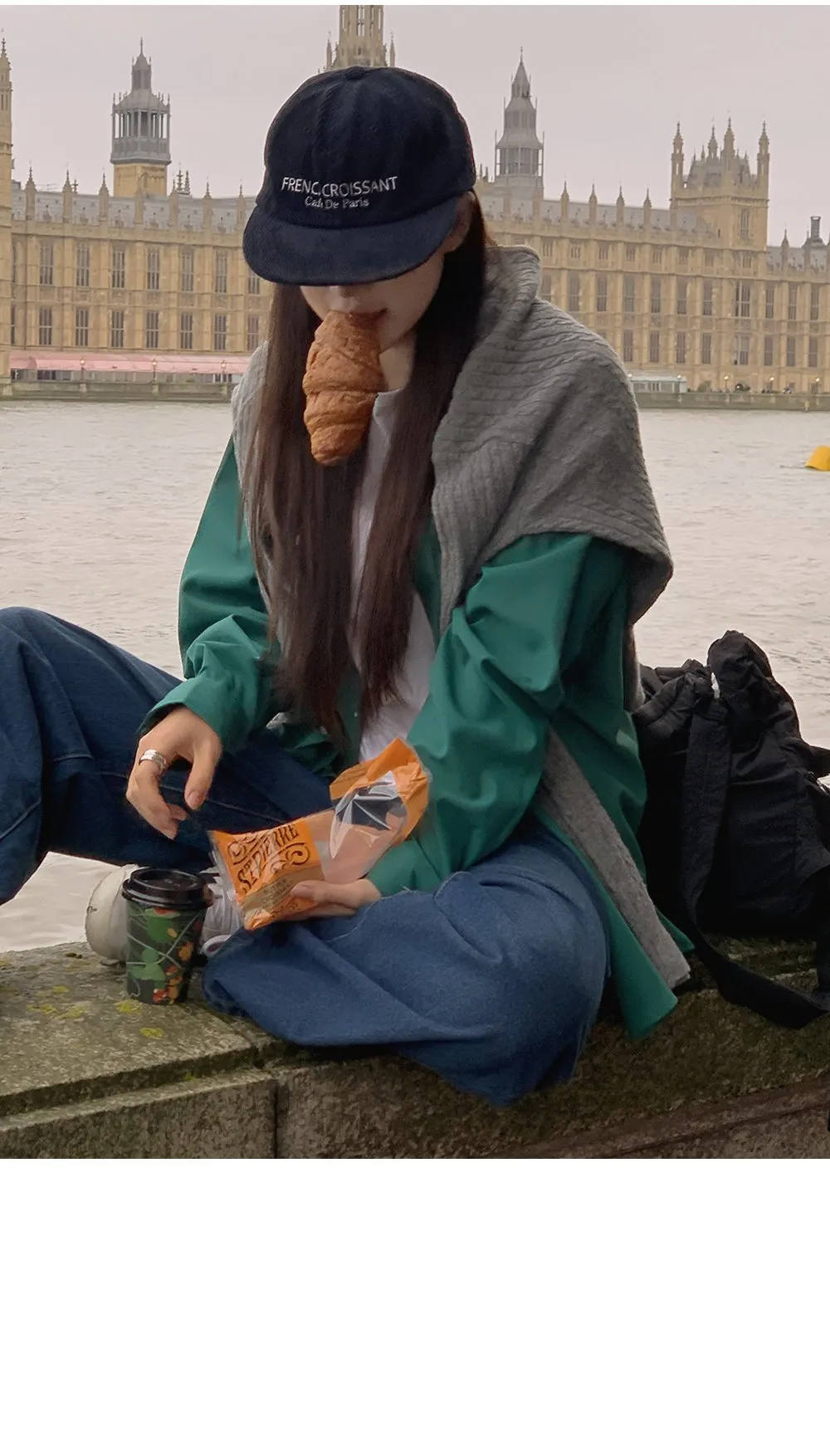 런던무드 오버핏 반팔셔츠