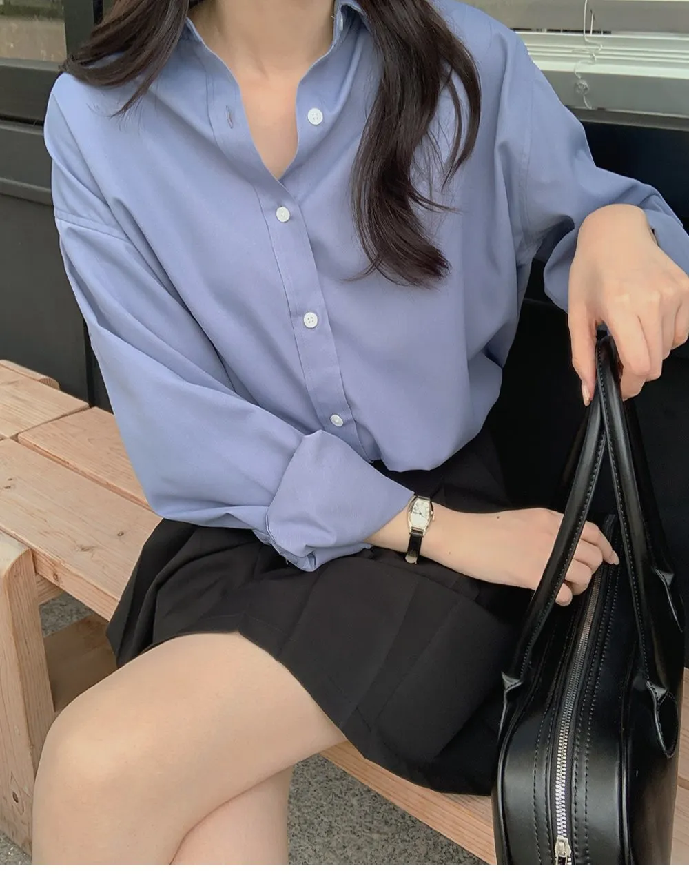 런던무드 오버핏 반팔셔츠