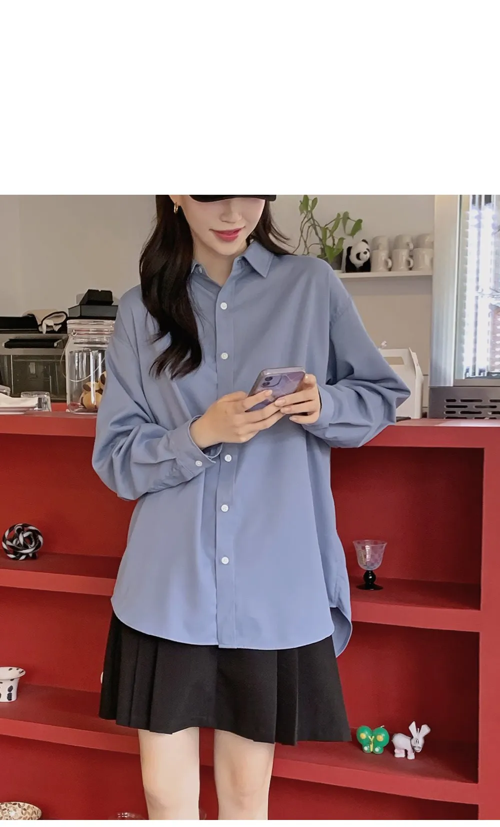 런던무드 오버핏 반팔셔츠