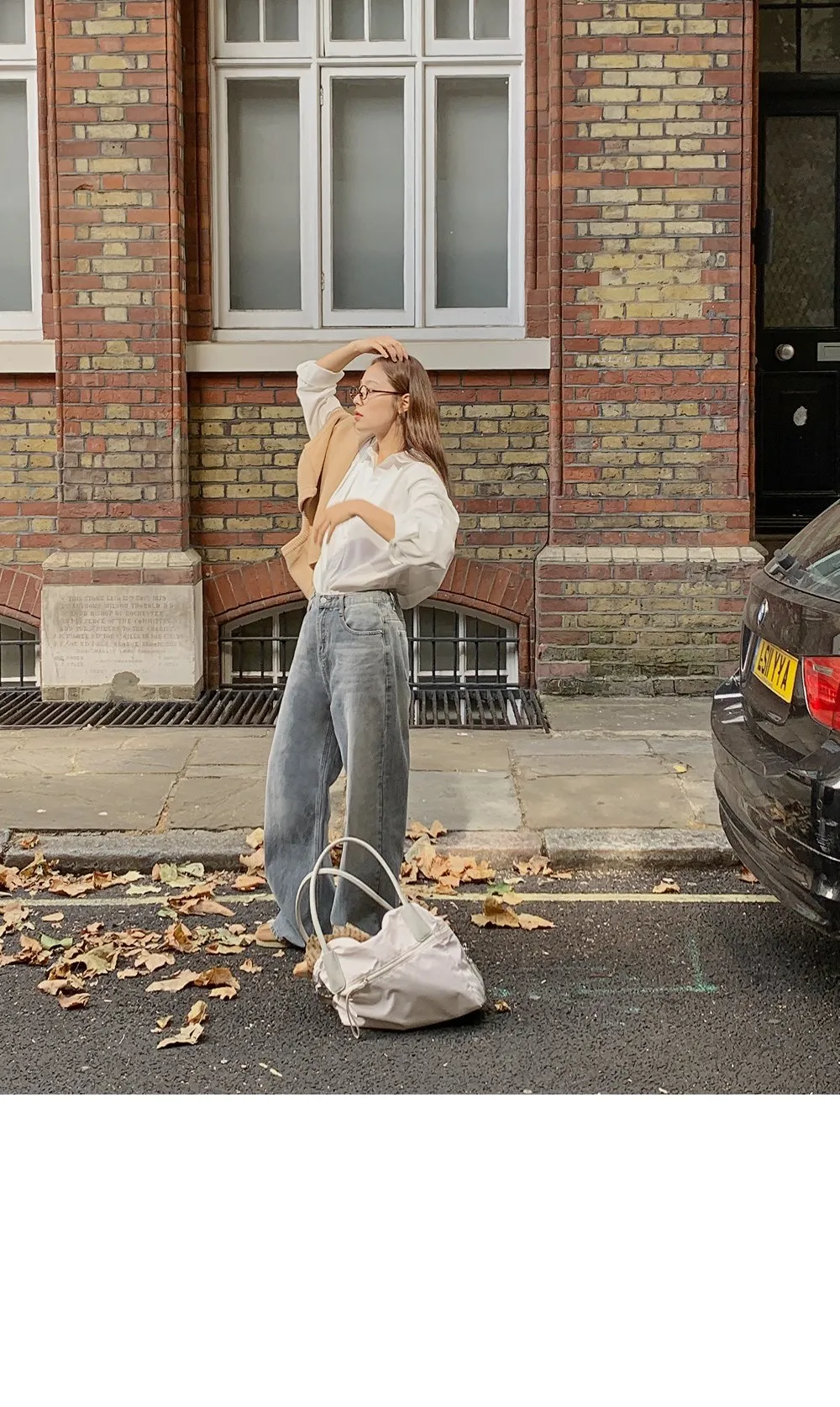 런던무드 오버핏 반팔셔츠