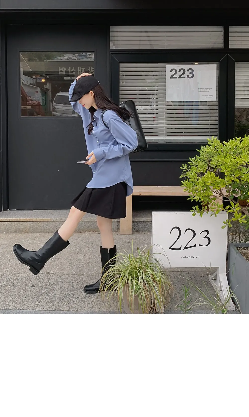 런던무드 오버핏 반팔셔츠