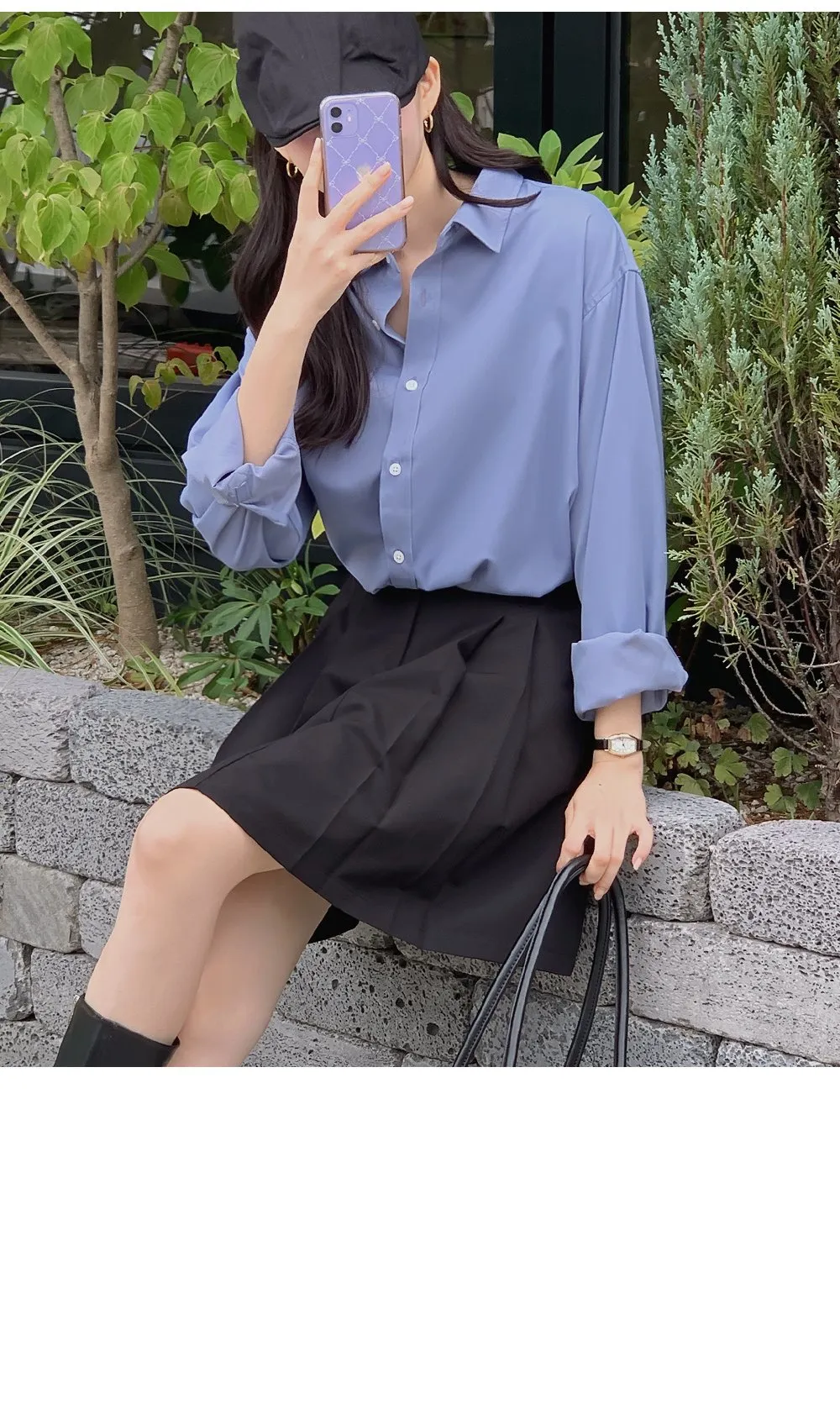 런던무드 오버핏 반팔셔츠