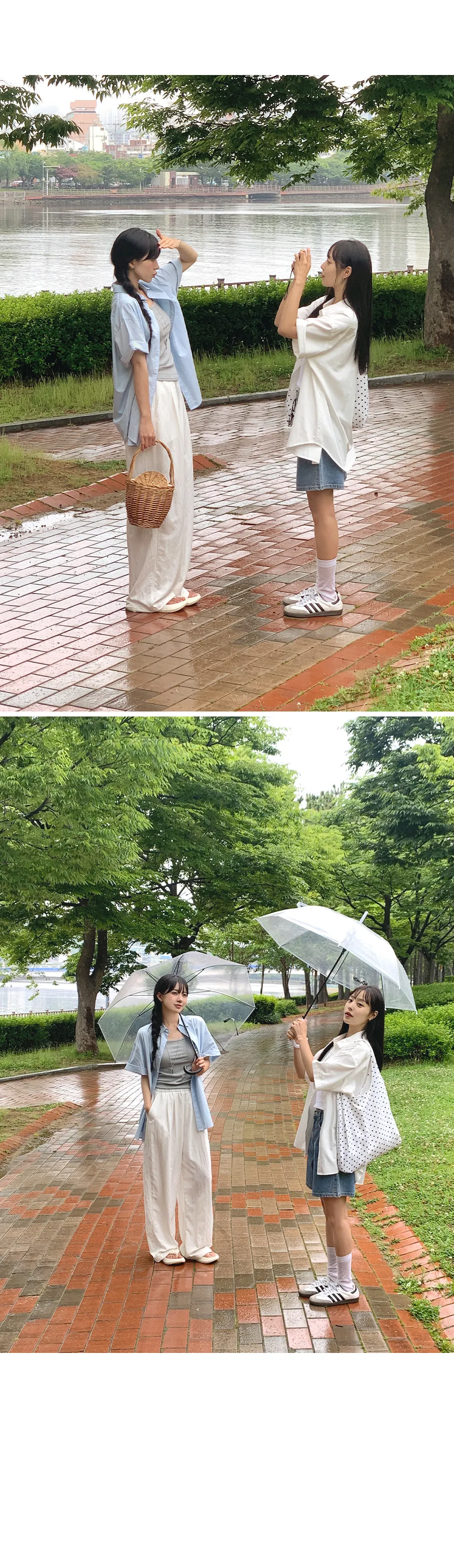 런던무드 오버핏 반팔셔츠