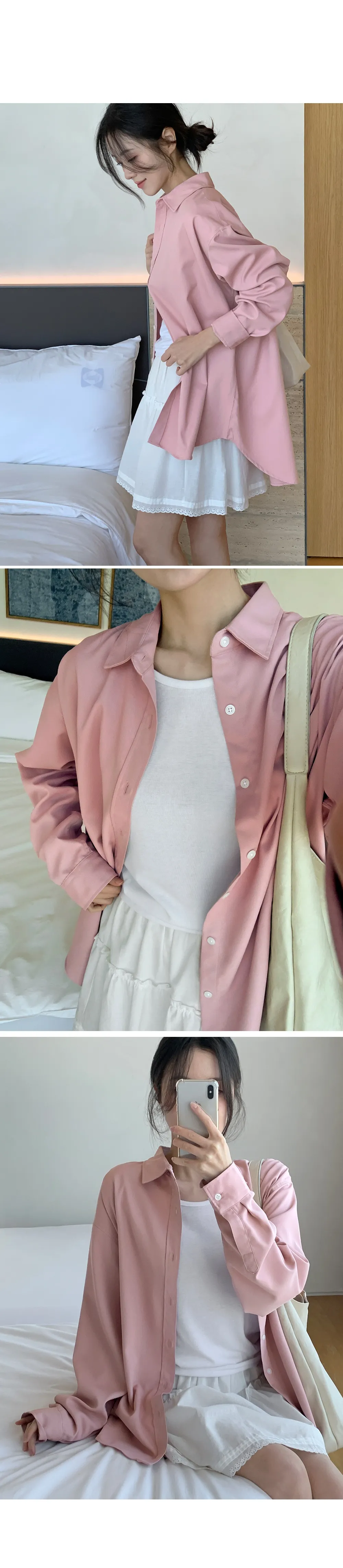 런던무드 오버핏 반팔셔츠