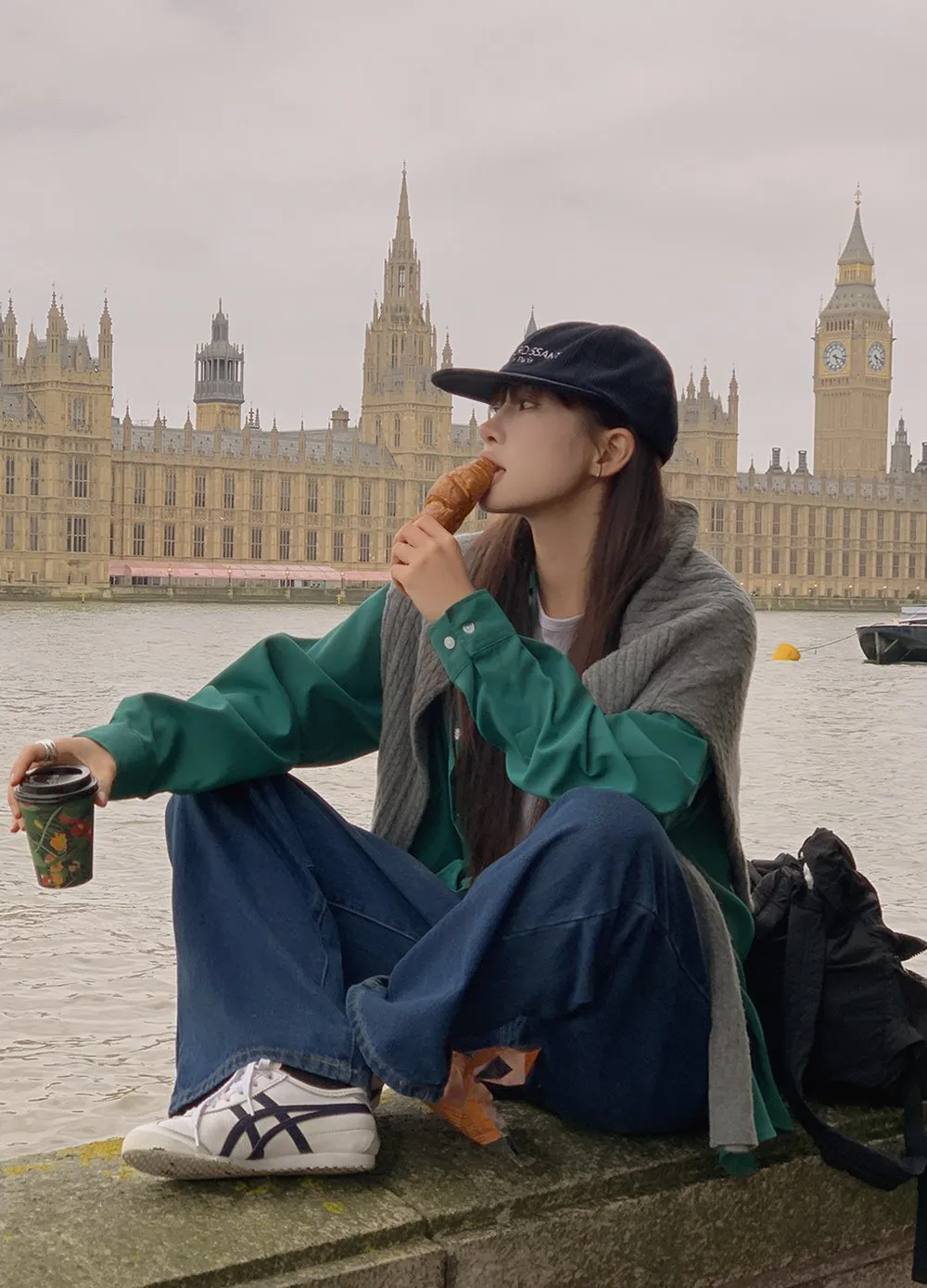 런던무드 오버핏 반팔셔츠