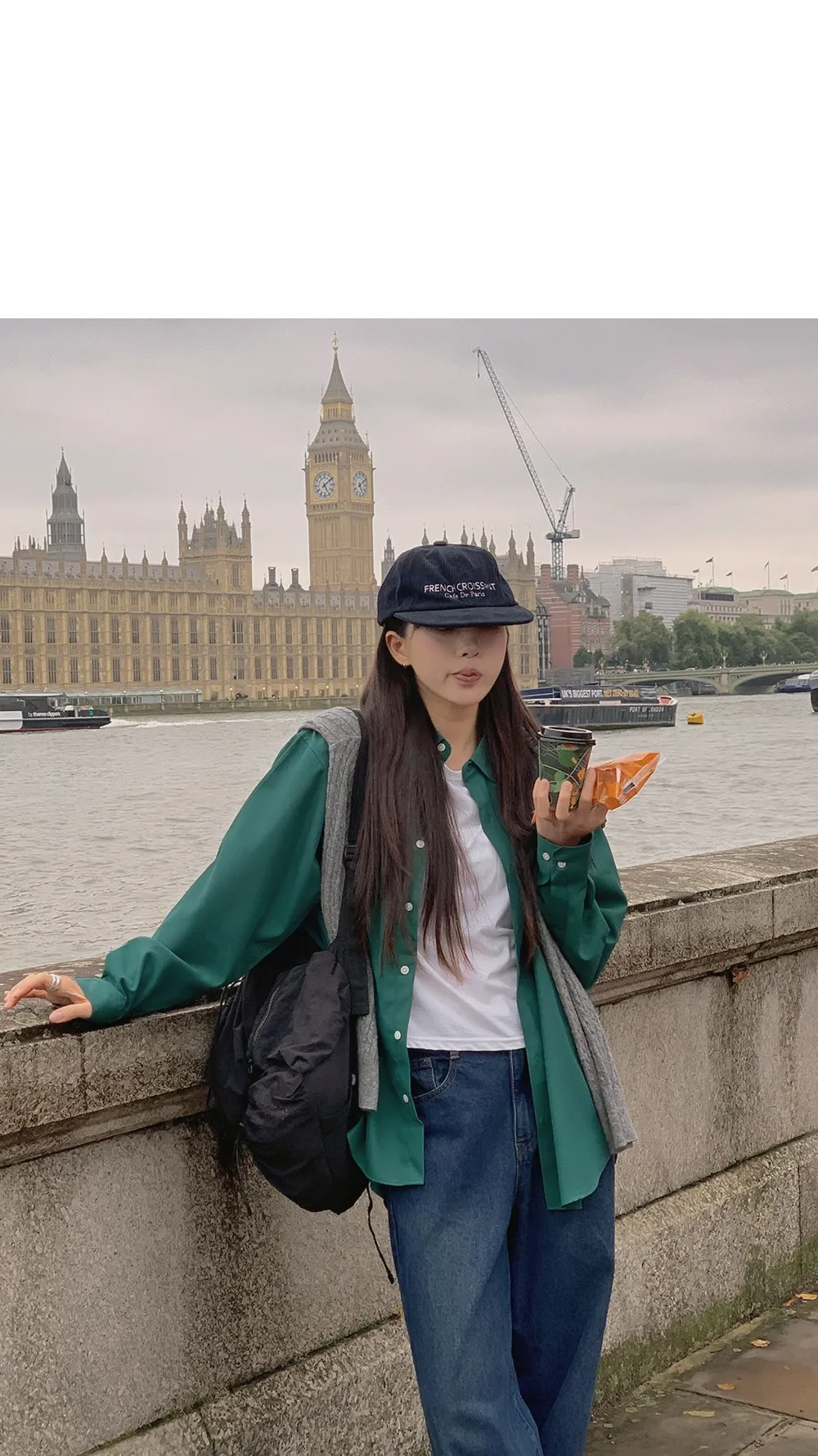 런던무드 오버핏 반팔셔츠