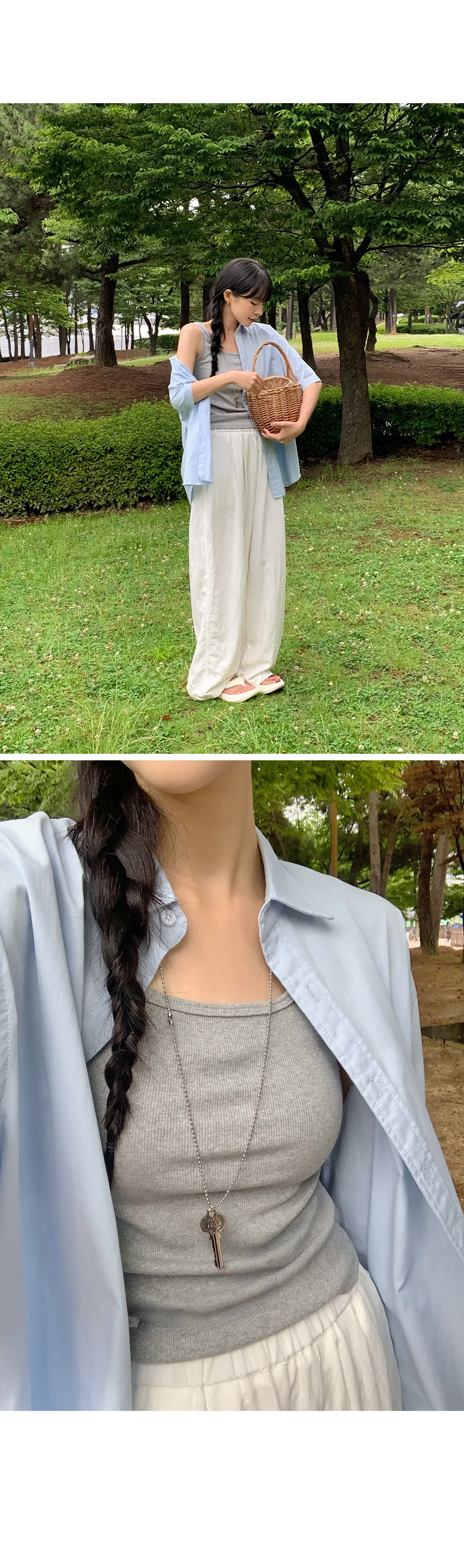 런던무드 오버핏 반팔셔츠