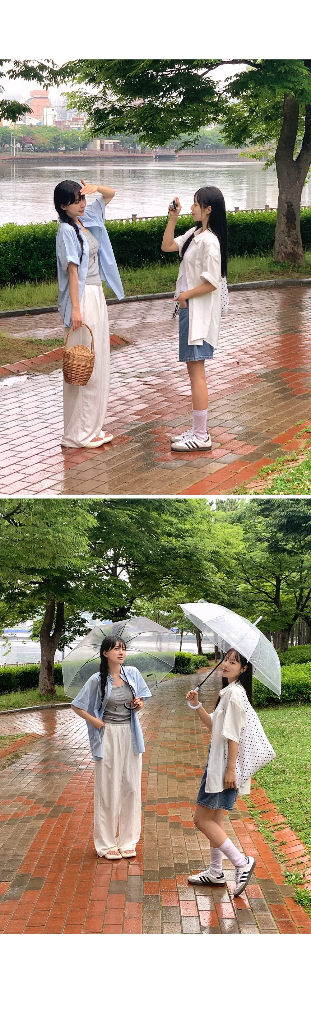 런던무드 오버핏 반팔셔츠