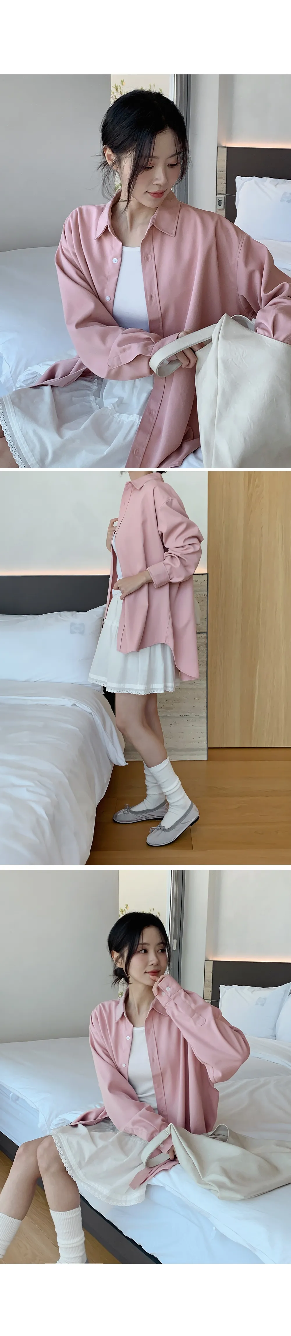 런던무드 오버핏 반팔셔츠