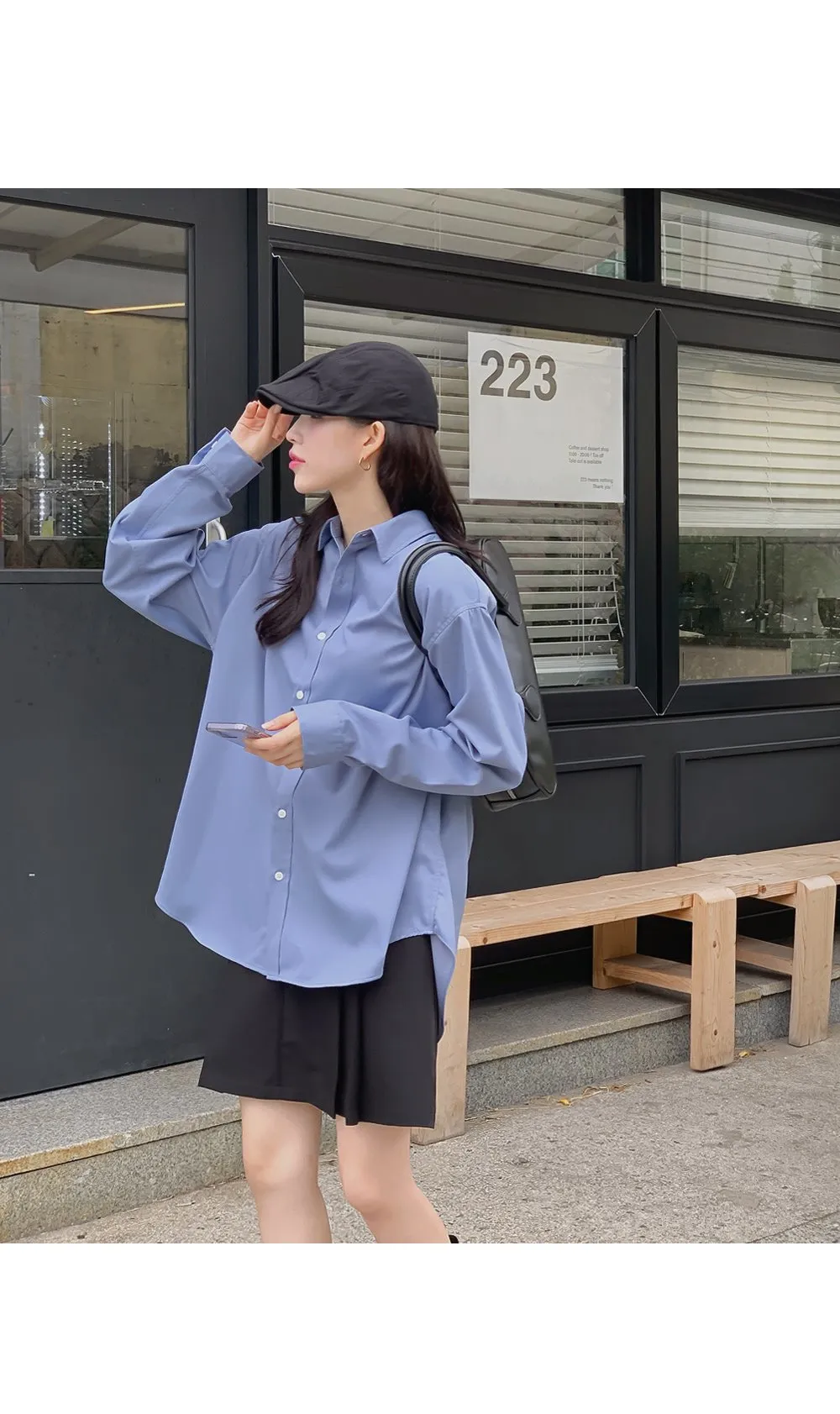 런던무드 오버핏 반팔셔츠