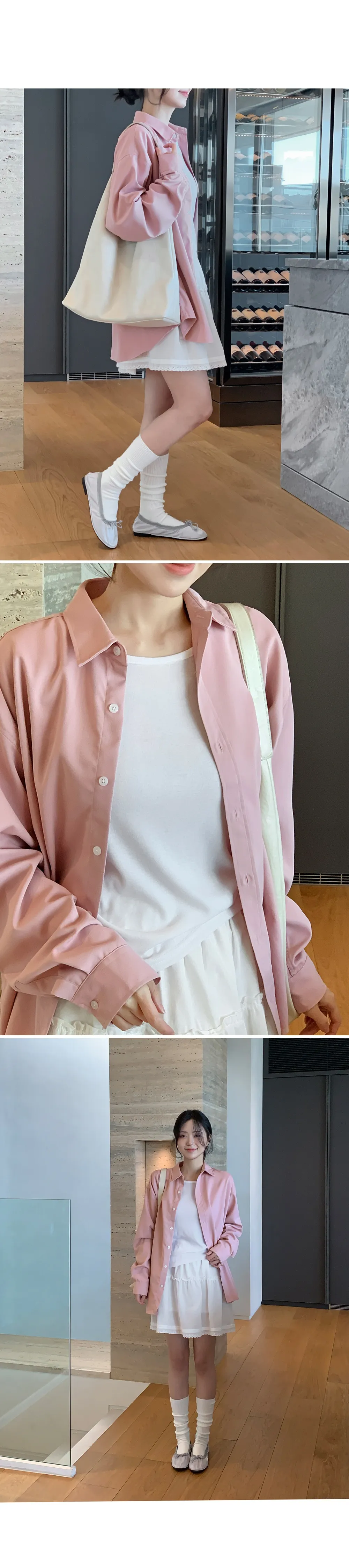 런던무드 오버핏 반팔셔츠