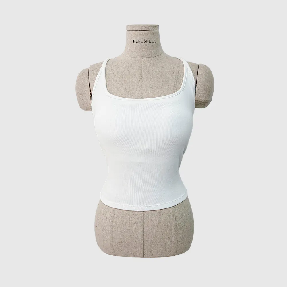 민소매 화이트 색상 이미지-S1L57