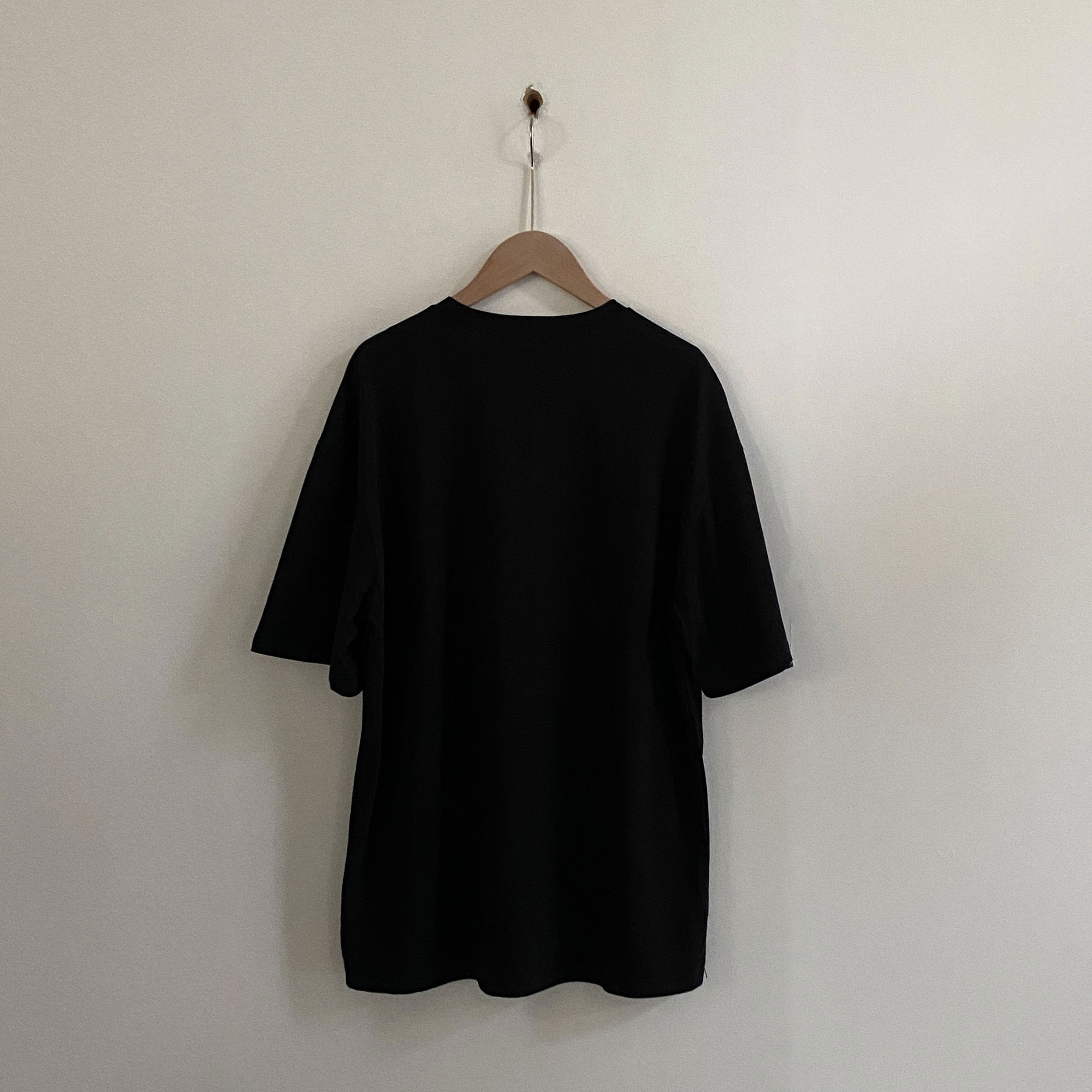 コットンルーズ半袖ラウンドネックオーバーサイズプリントTシャツ