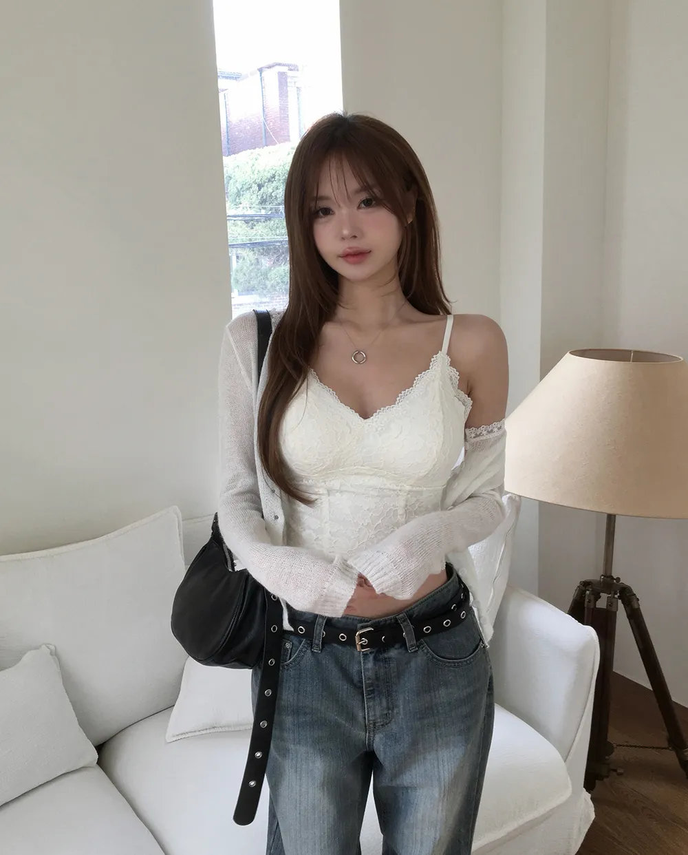 민소매 모델 착용 이미지-S2L40