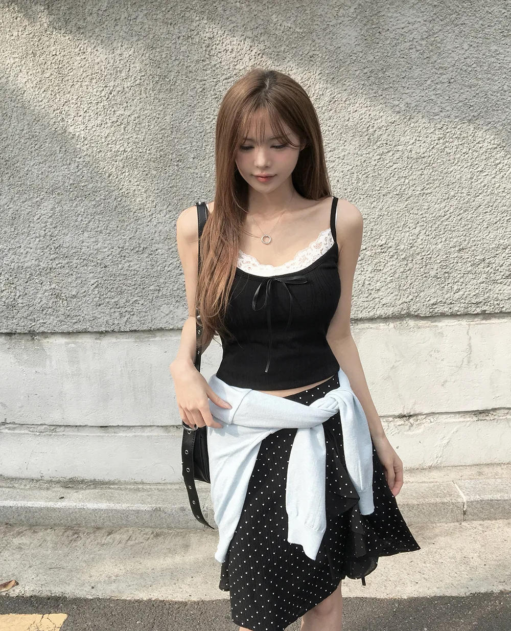 카디건 모델 착용 이미지-S2L41