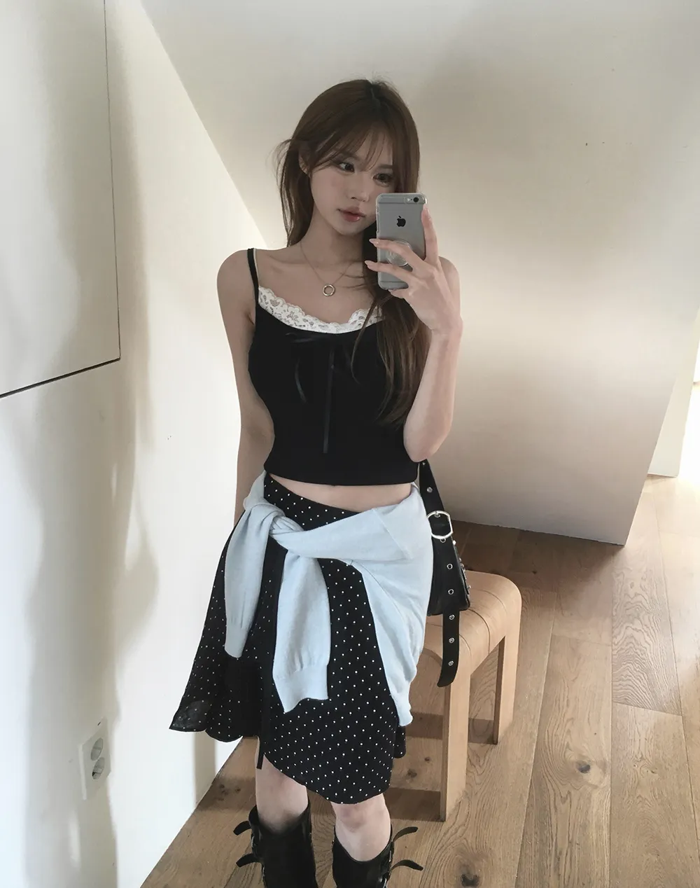 카디건 모델 착용 이미지-S2L49