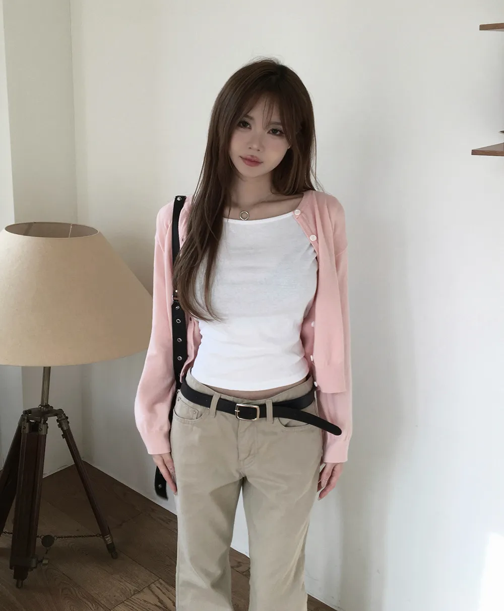 카디건 모델 착용 이미지-S2L35