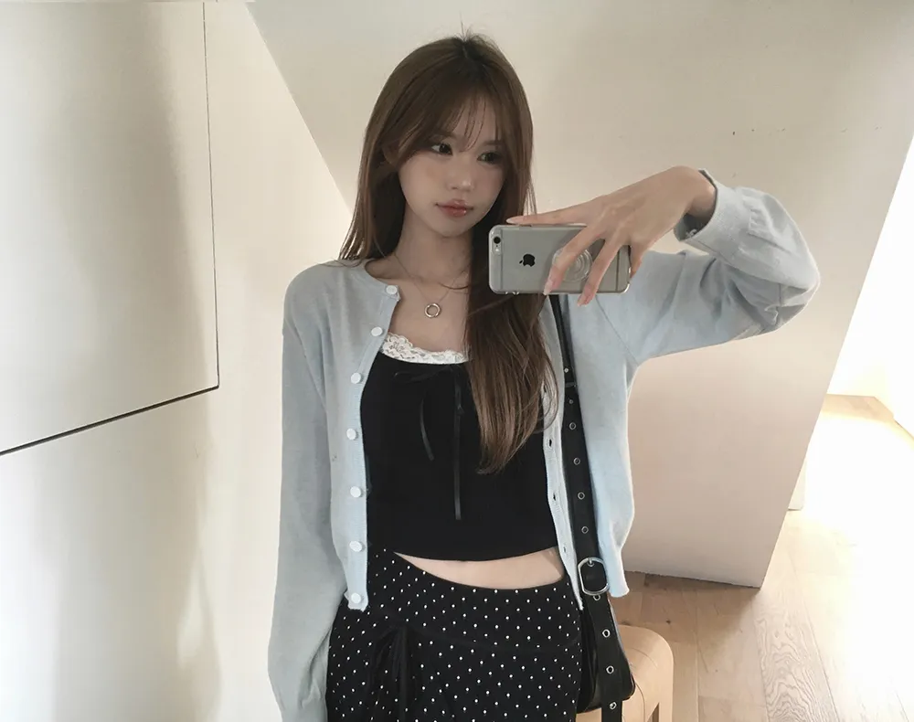 카디건 모델 착용 이미지-S2L46