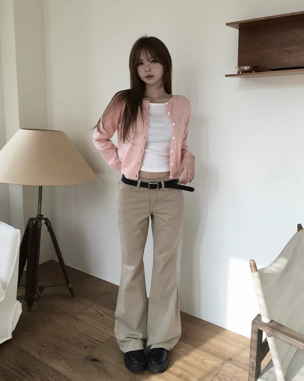 카디건 모델 착용 이미지-S2L38